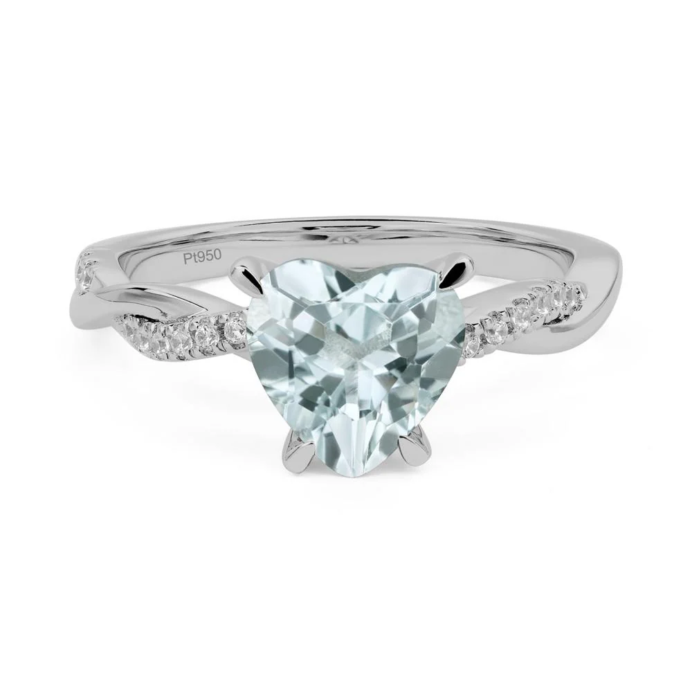 Aquamarine Twisted Shank Engagement Ring - Image 6