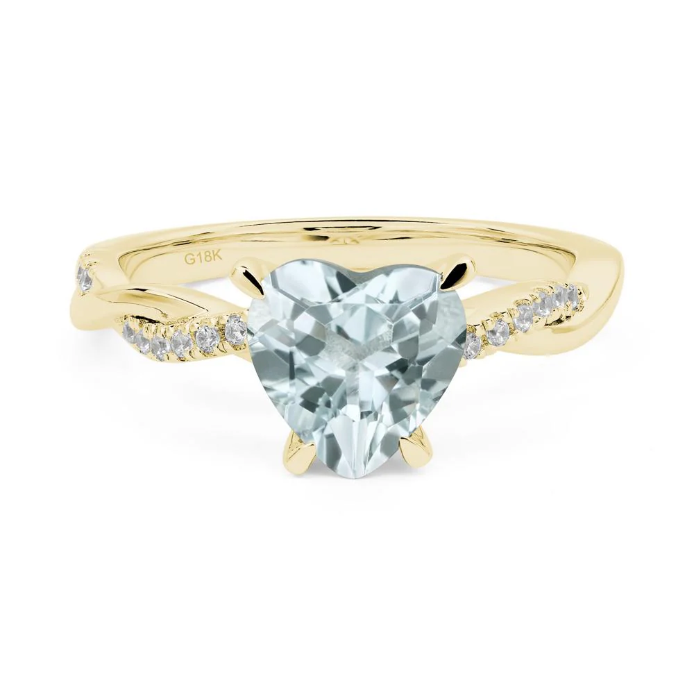Aquamarine Twisted Shank Engagement Ring - Image 8