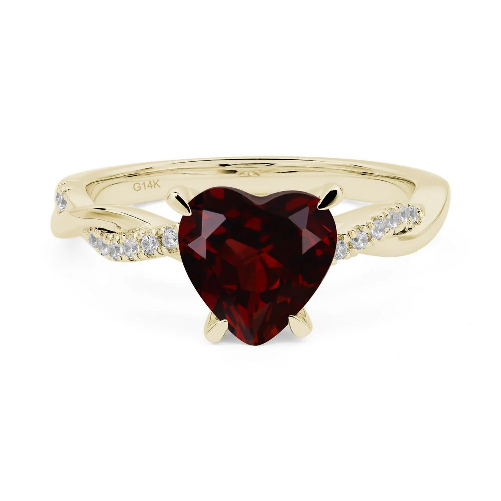 Garnet Twisted Shank Engagement Ring - Image 5