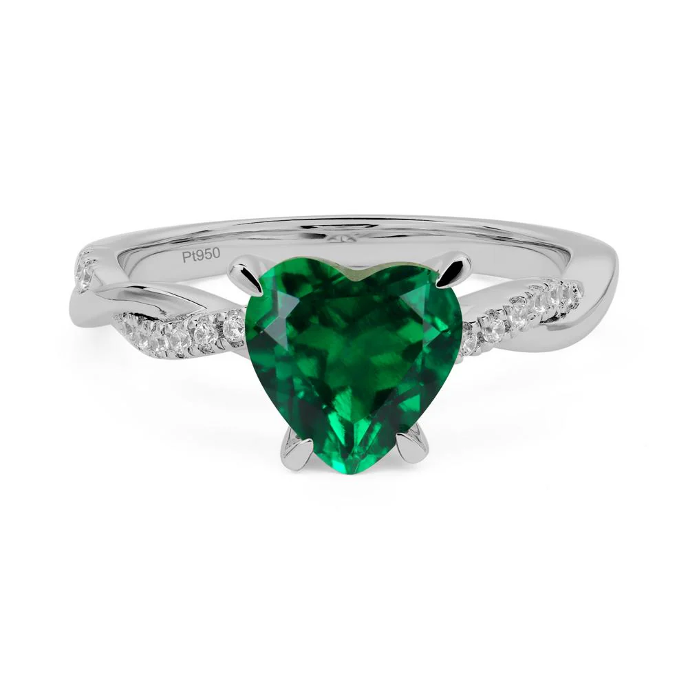 Emerald Heart Twist Ring - Image 6