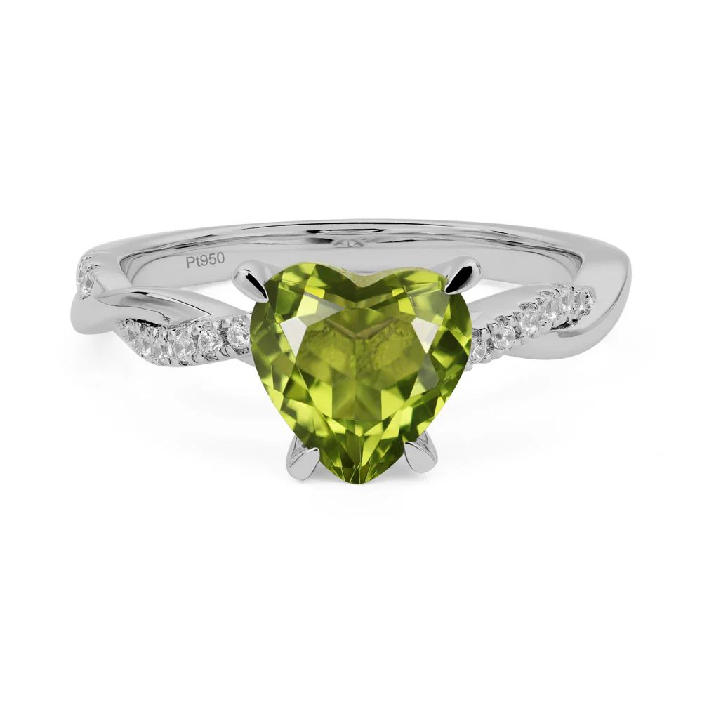 Peridot Heart Twist Ring - Image 6