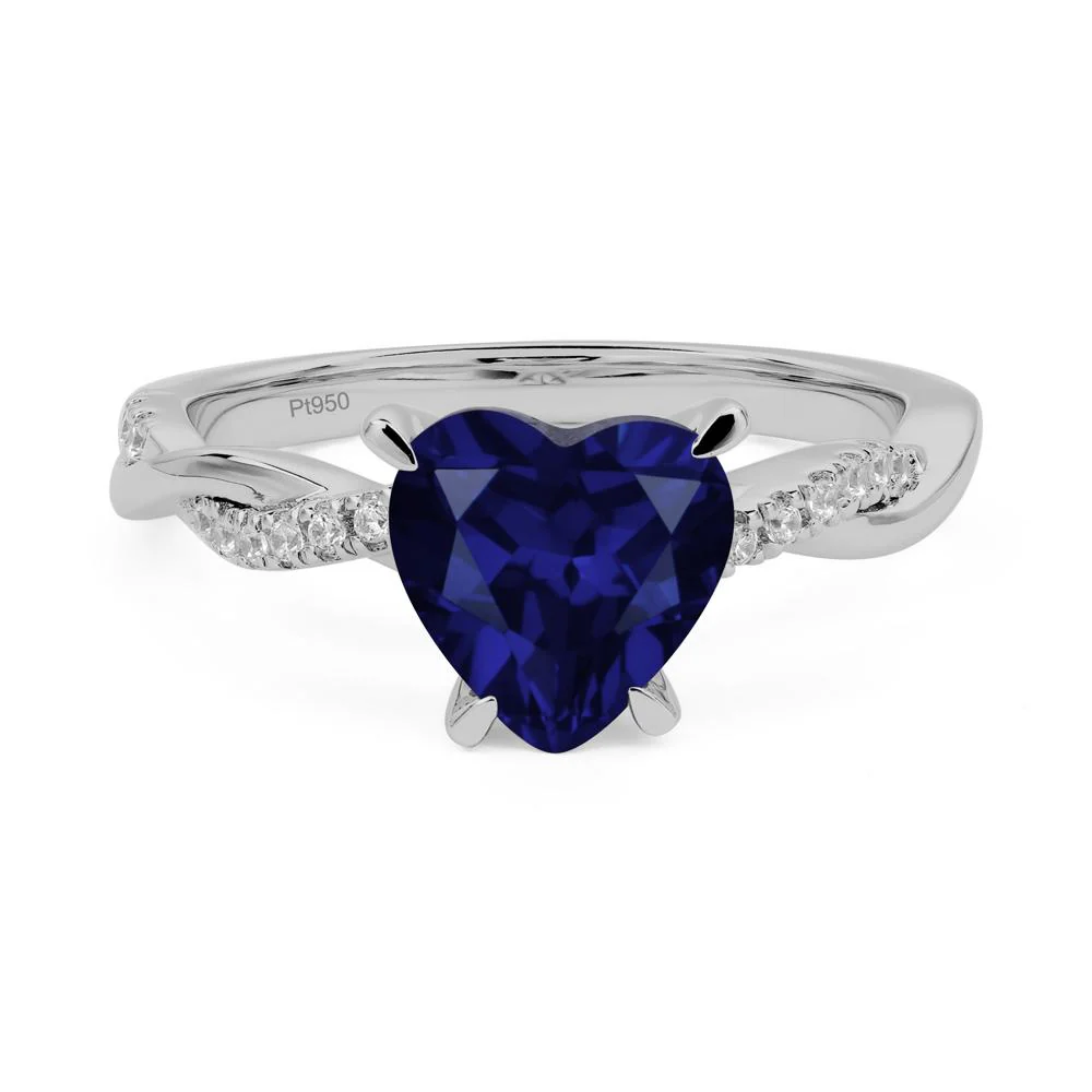 Twisted Heart Shaped Sapphire Ring - Image 6