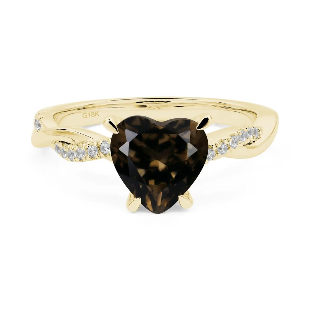 Smoky Quartz Heart Twist Ring - Image 8