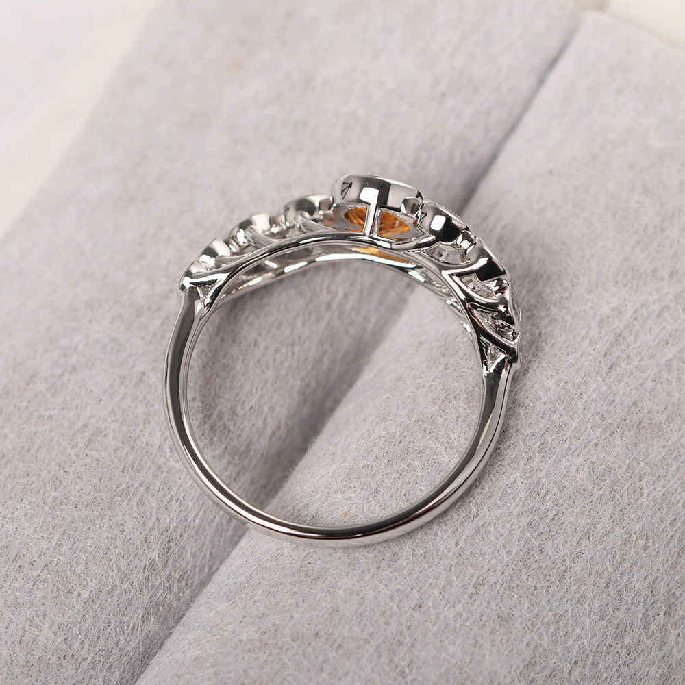 Twisted Multi Stone Citrine Ring - Image 3