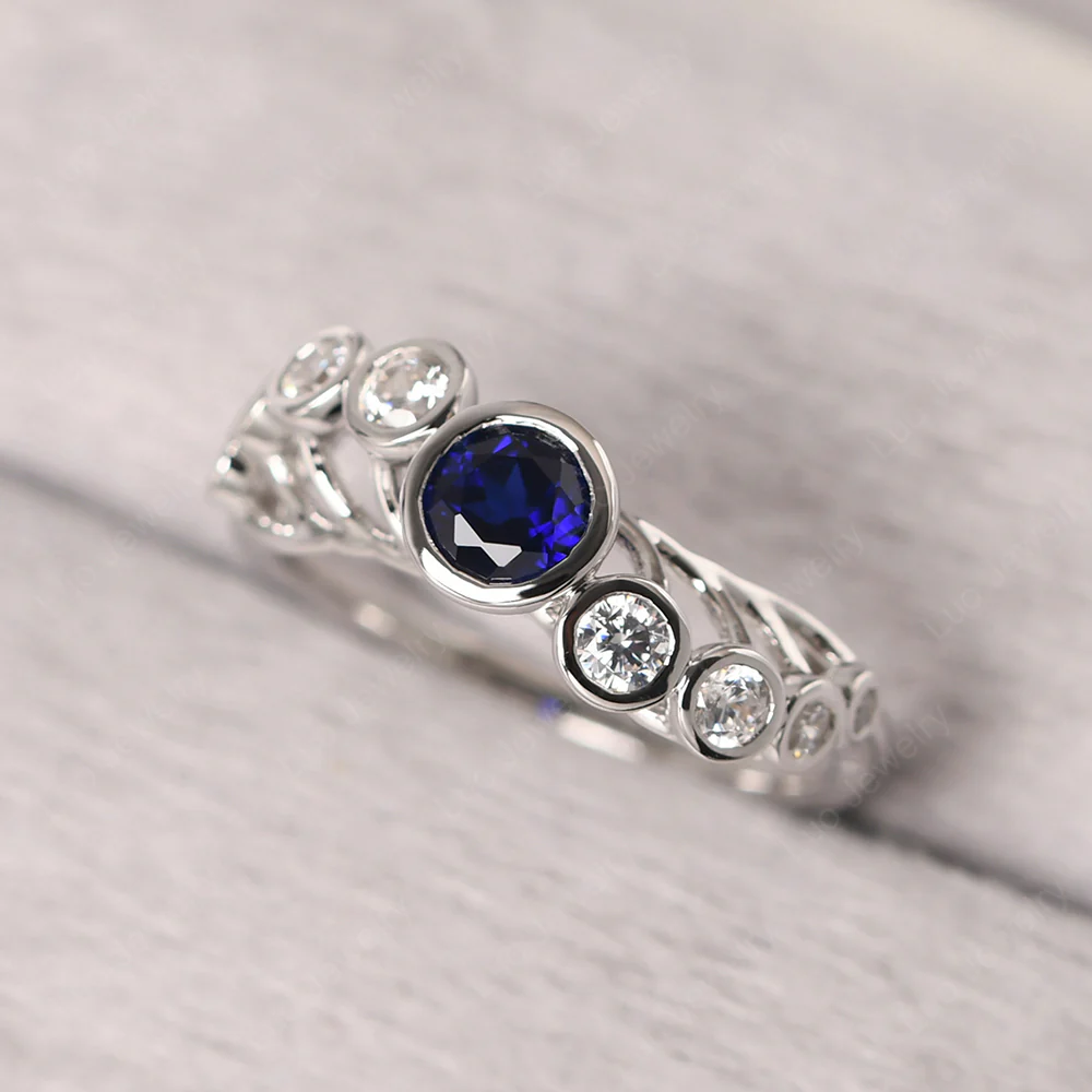 Twisted Multi Stone Sapphire Ring - Image 2