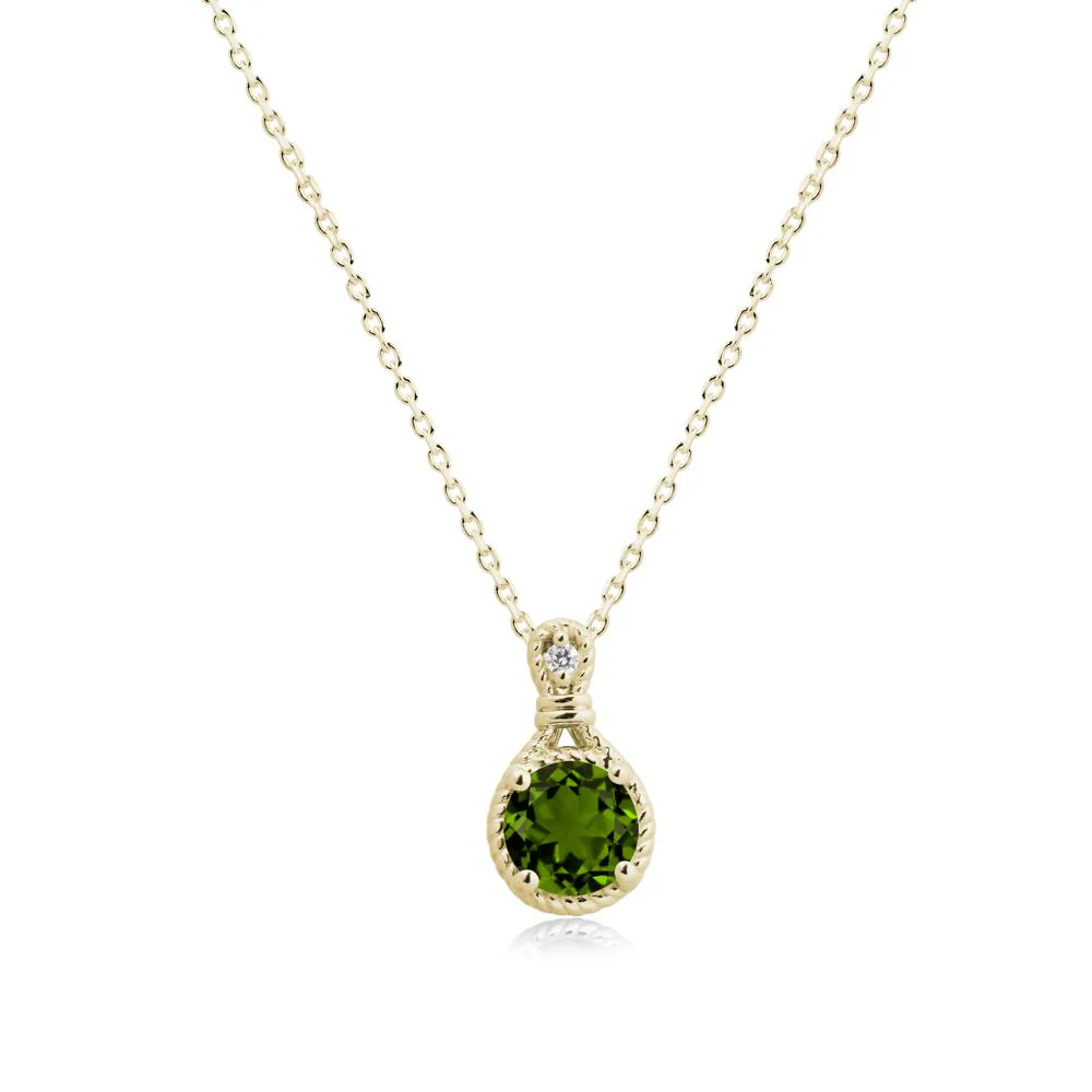 Twisted Rope Halo Diopside Pendant - Image 3