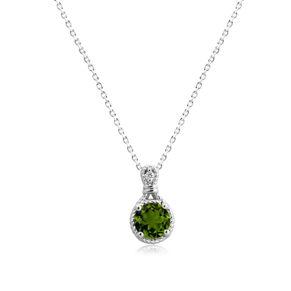 Twisted Rope Halo Diopside Pendant - Image 9