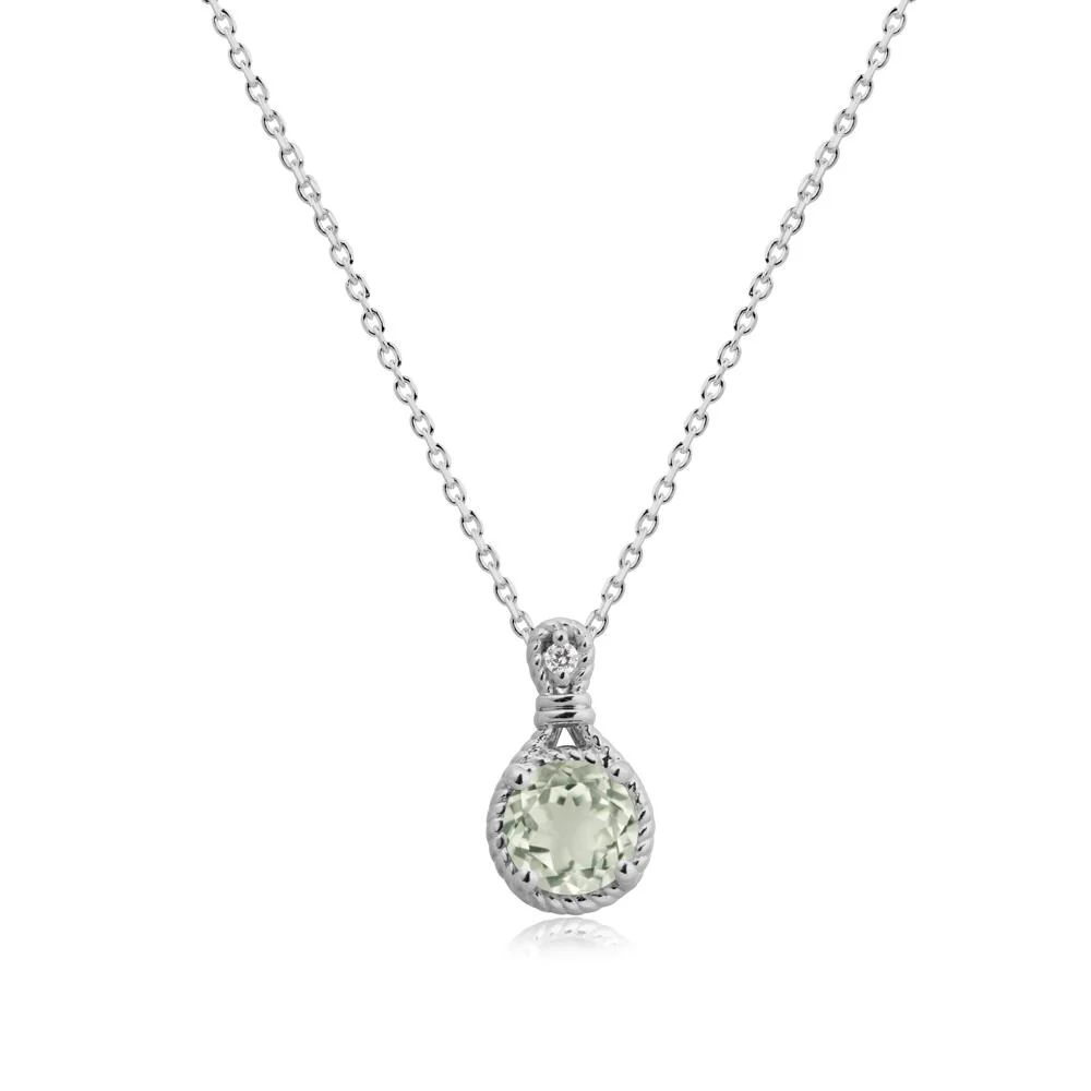 Twisted Rope Halo Green Amethyst Pendant - Image 8