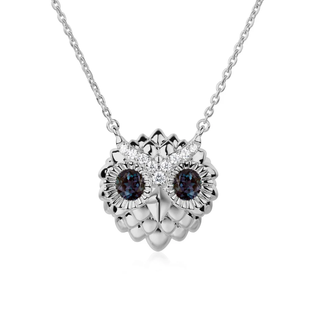 Alexandrite Owl Necklace - Image 5