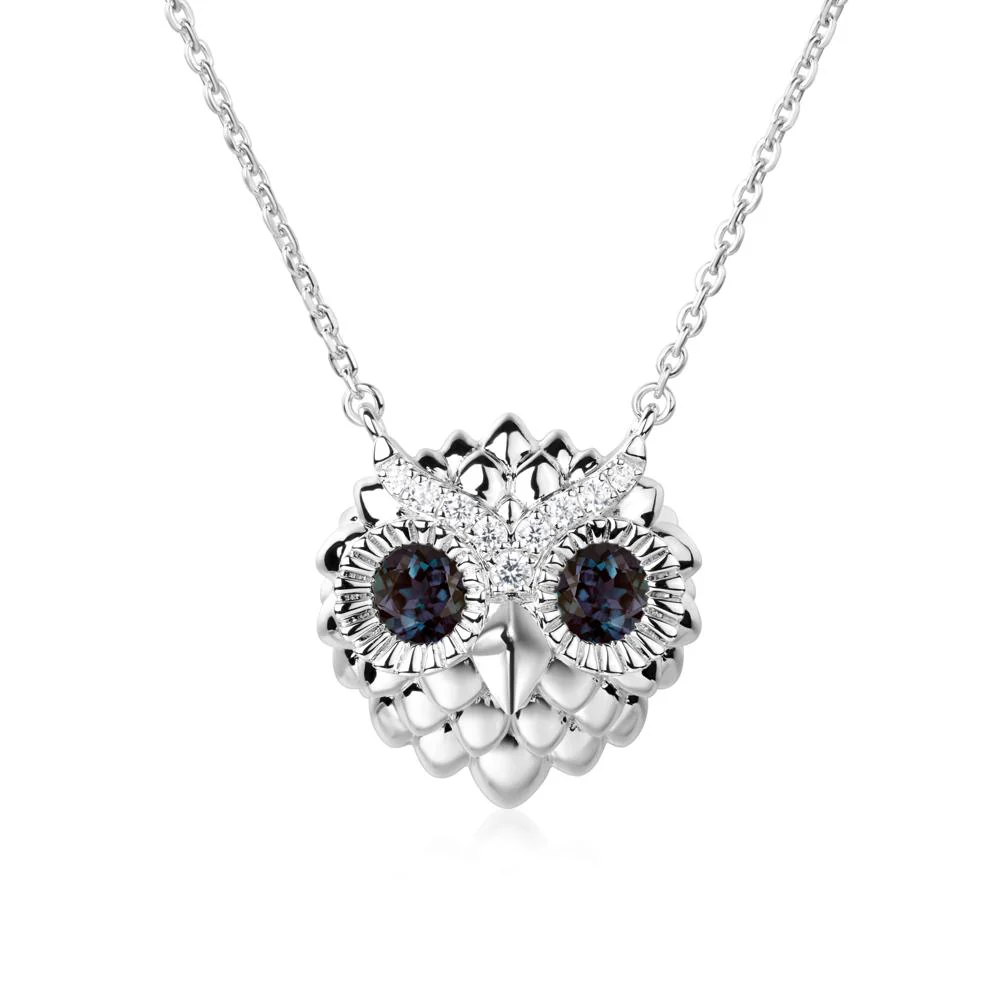 Alexandrite Owl Necklace - Image 8