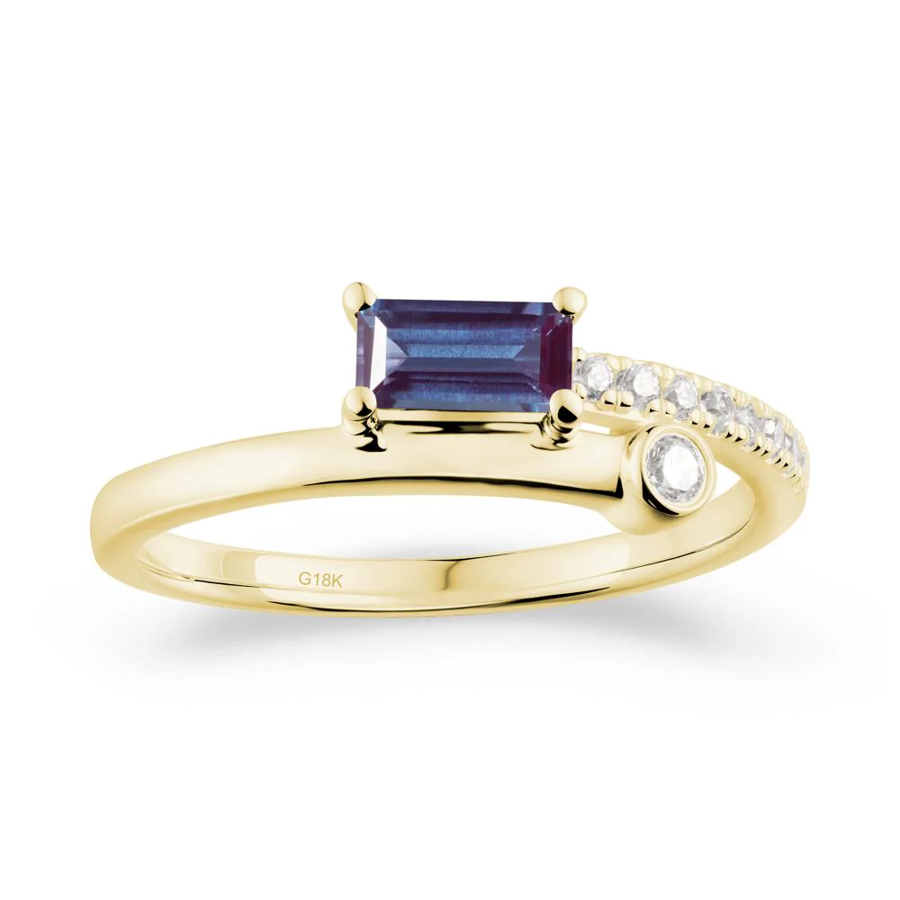 Unique Alexandrite Baguette Ring for Everyday Wear - Image 5