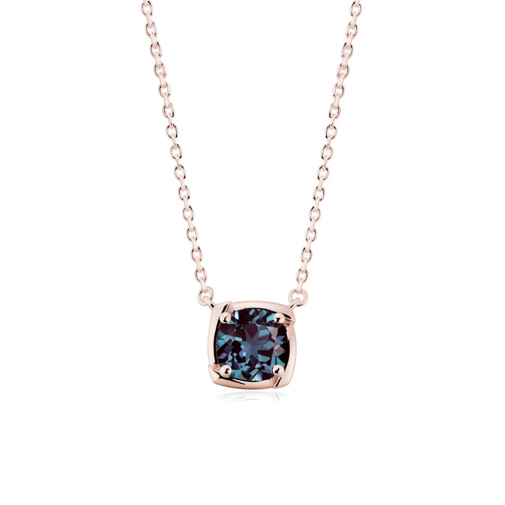 Unique Alexandrite Solitaire Pendant Necklace - Image 5