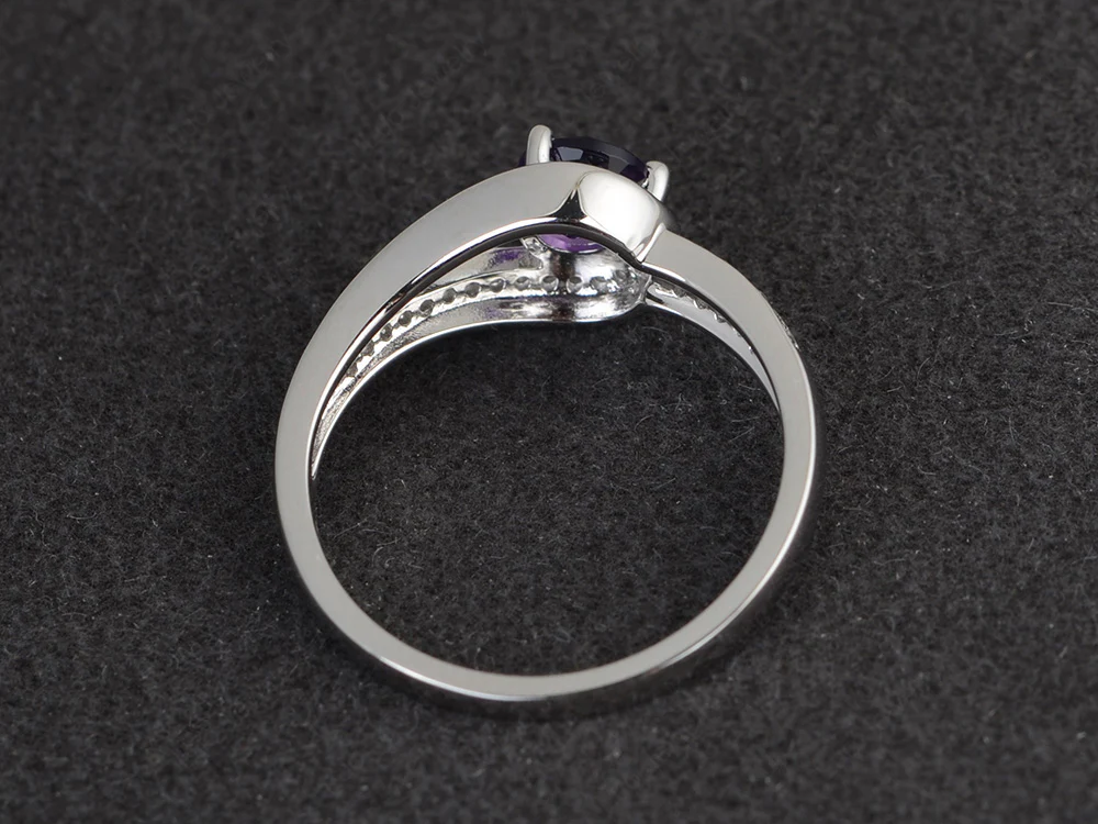 Unique Amethyst Engagement Ring - Image 3