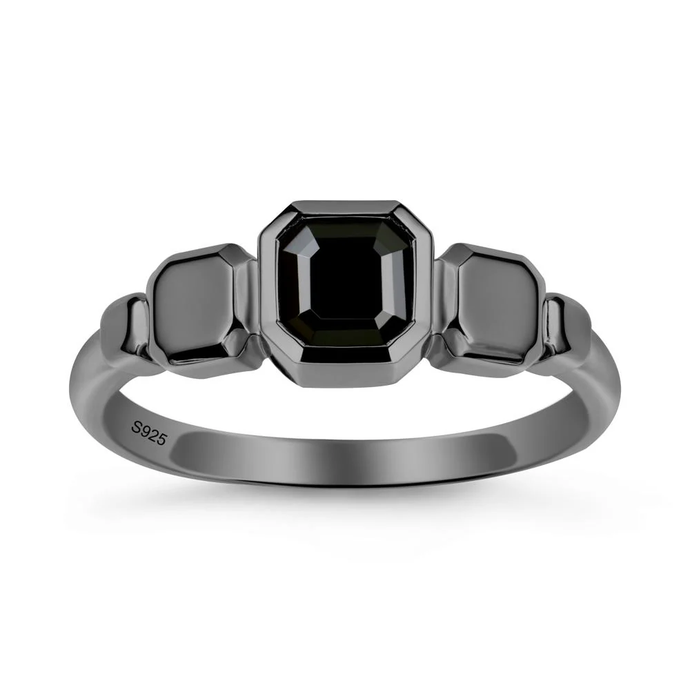Unique Ascher Black Spinel Ring - Image 7