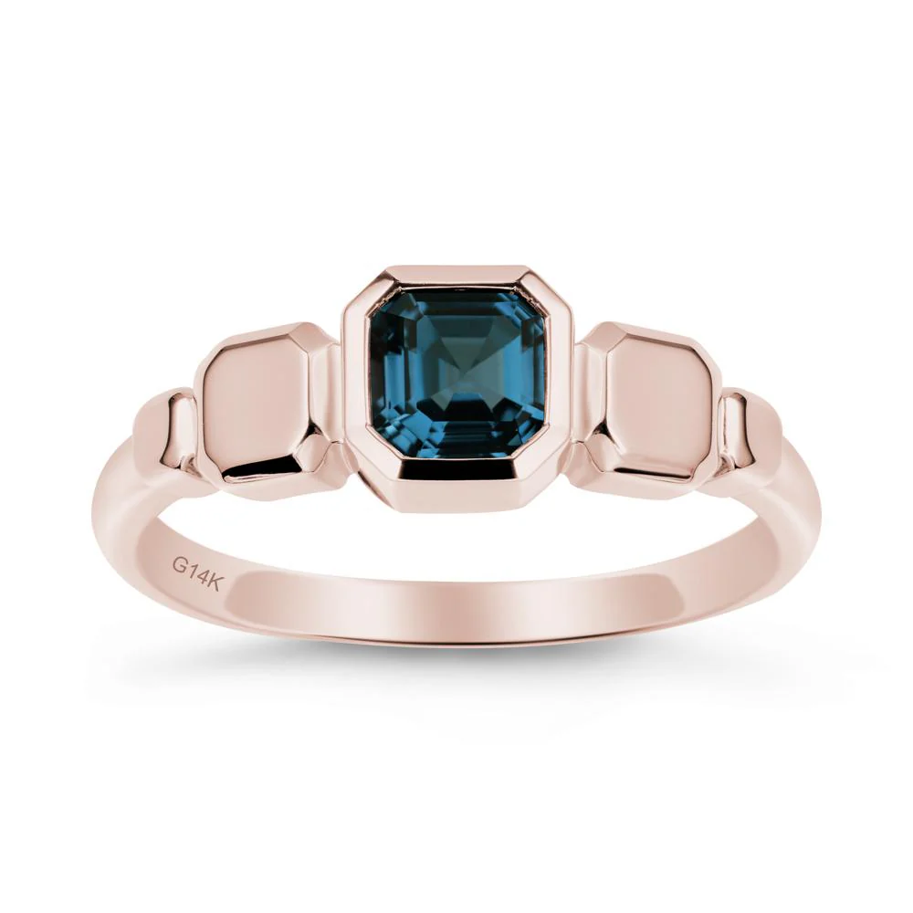 Unique Ascher London Blue Topaz Ring - Image 2