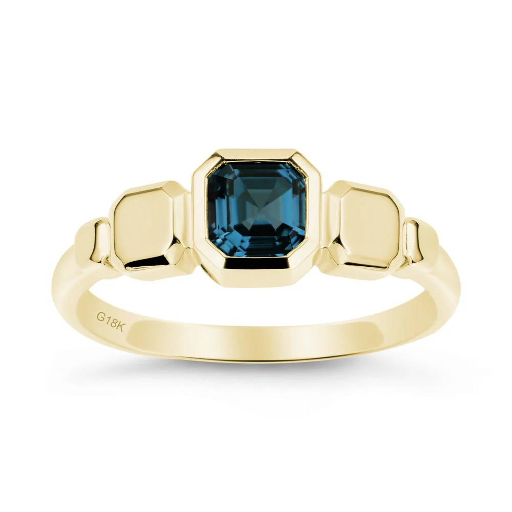 Unique Ascher London Blue Topaz Ring - Image 6