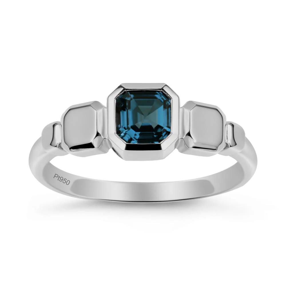 Unique Ascher London Blue Topaz Ring - Image 8
