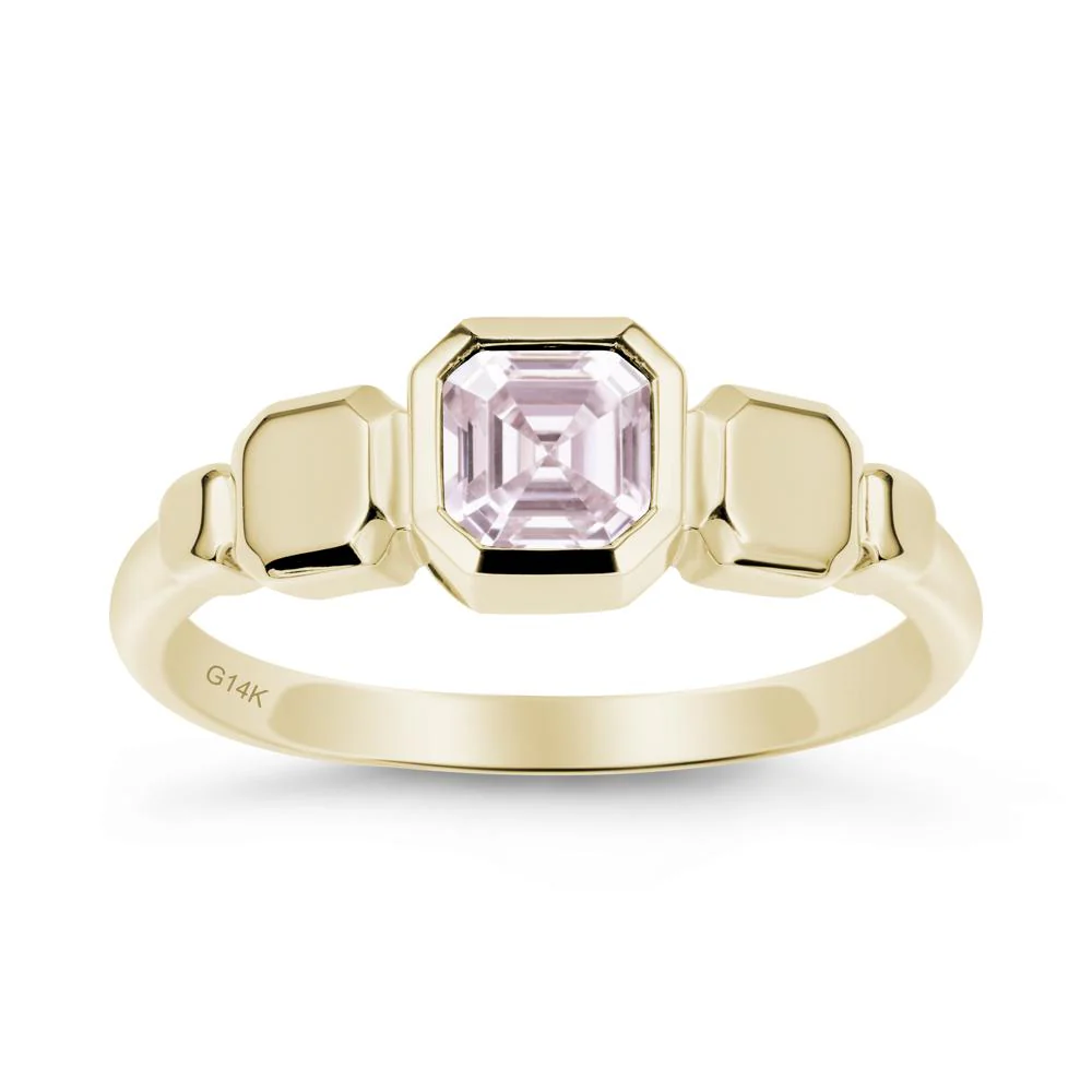 Unique Ascher Pink Cubic Zirconia Ring - Image 3