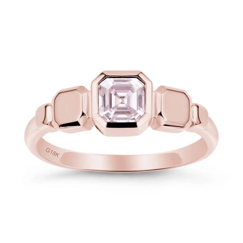 Unique Ascher Pink Cubic Zirconia Ring - Image 4