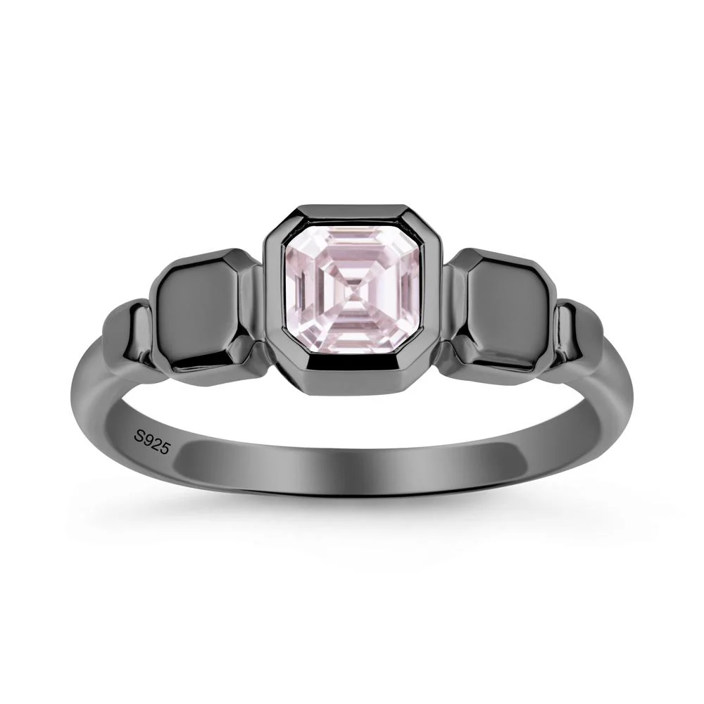 Unique Ascher Pink Cubic Zirconia Ring - Image 7