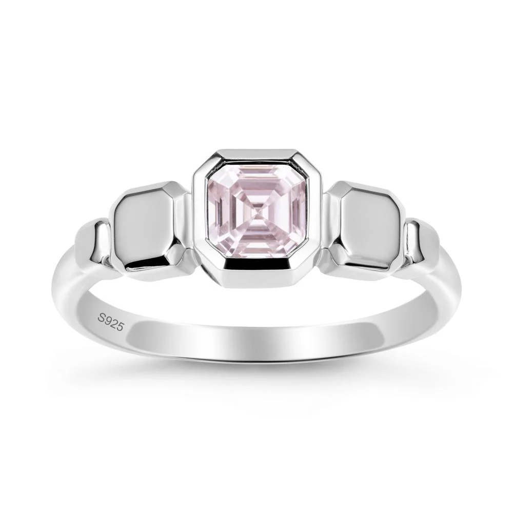 Unique Ascher Pink Cubic Zirconia Ring - Image 9