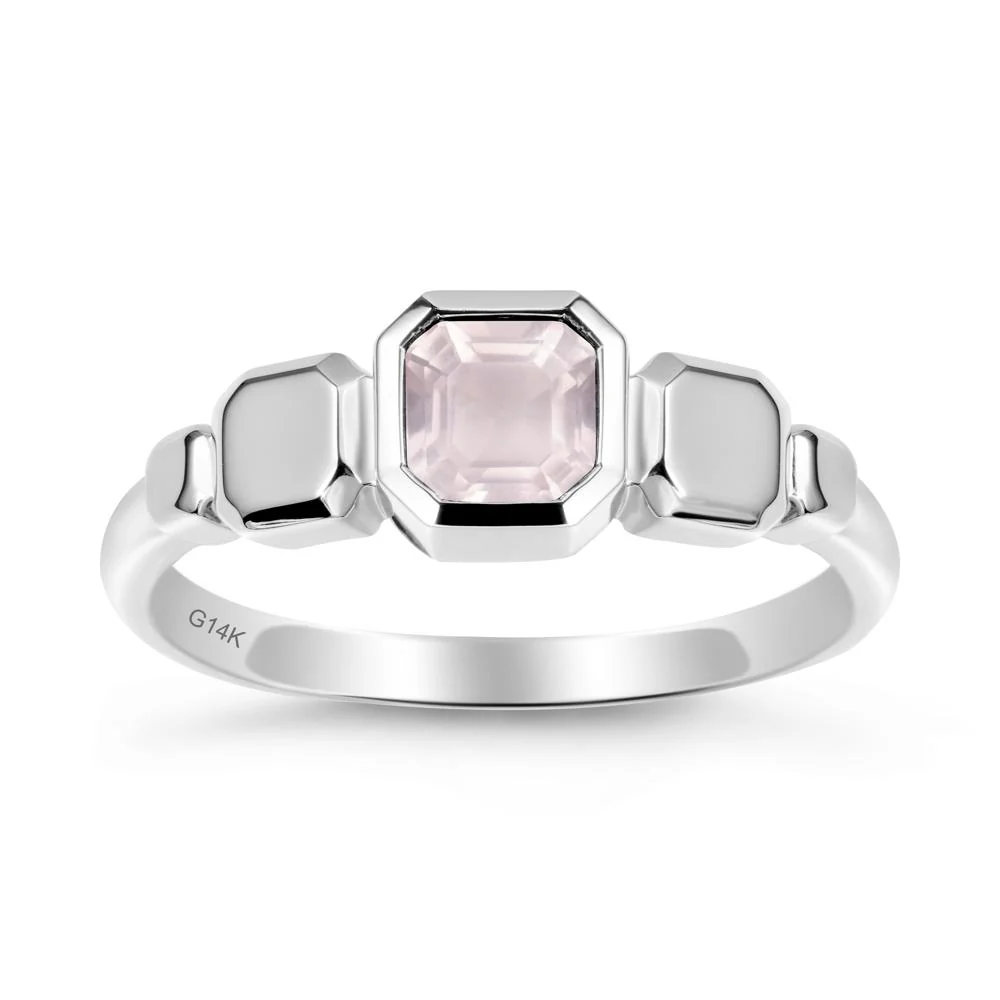 Unique Ascher Rose Quartz Ring