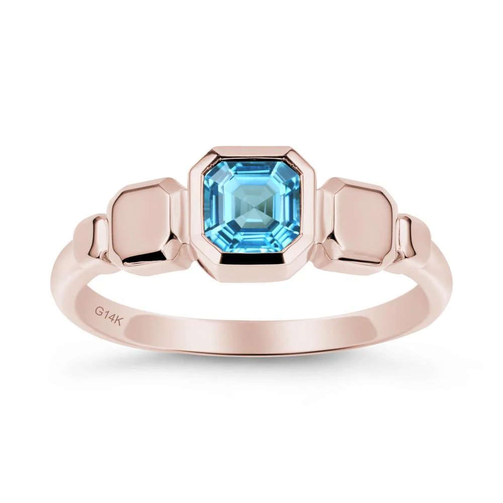 Unique Ascher Swiss Blue Topaz Ring - Image 2