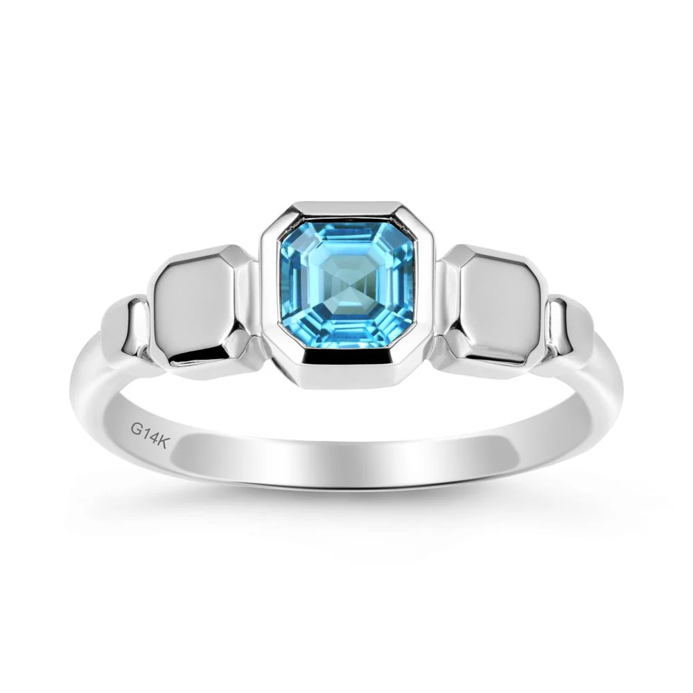 Unique Ascher Swiss Blue Topaz Ring - Image 3