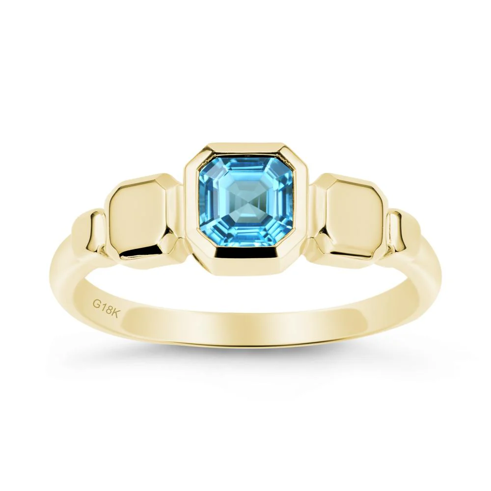 Unique Ascher Swiss Blue Topaz Ring - Image 6