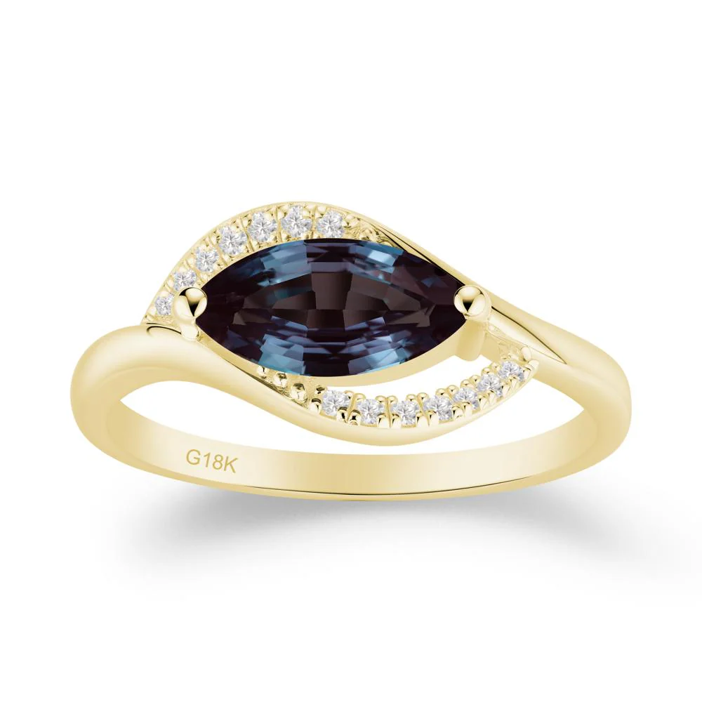 Unique Bypass Alexandrite Engagement Ring - Image 6