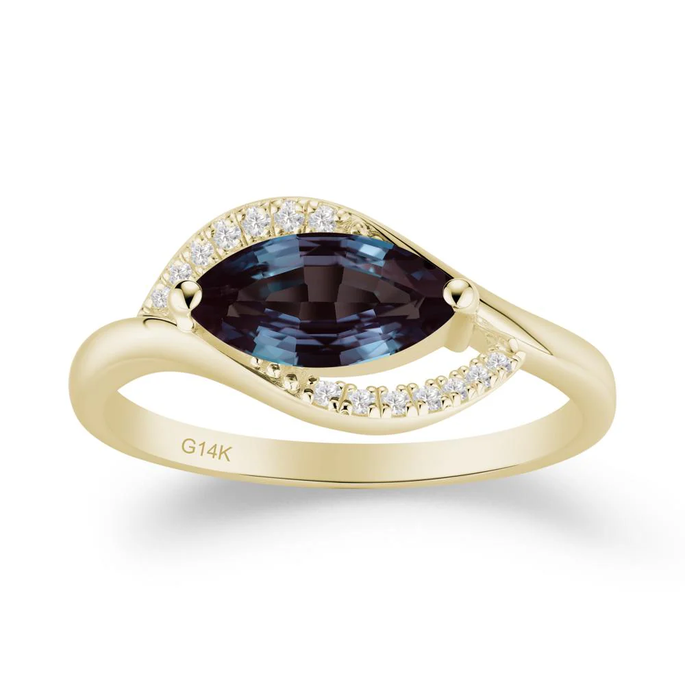 Unique Bypass Alexandrite Engagement Ring - Image 9