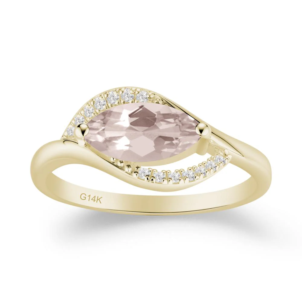 Unique Bypass Morganite Engagement Ring - Image 5
