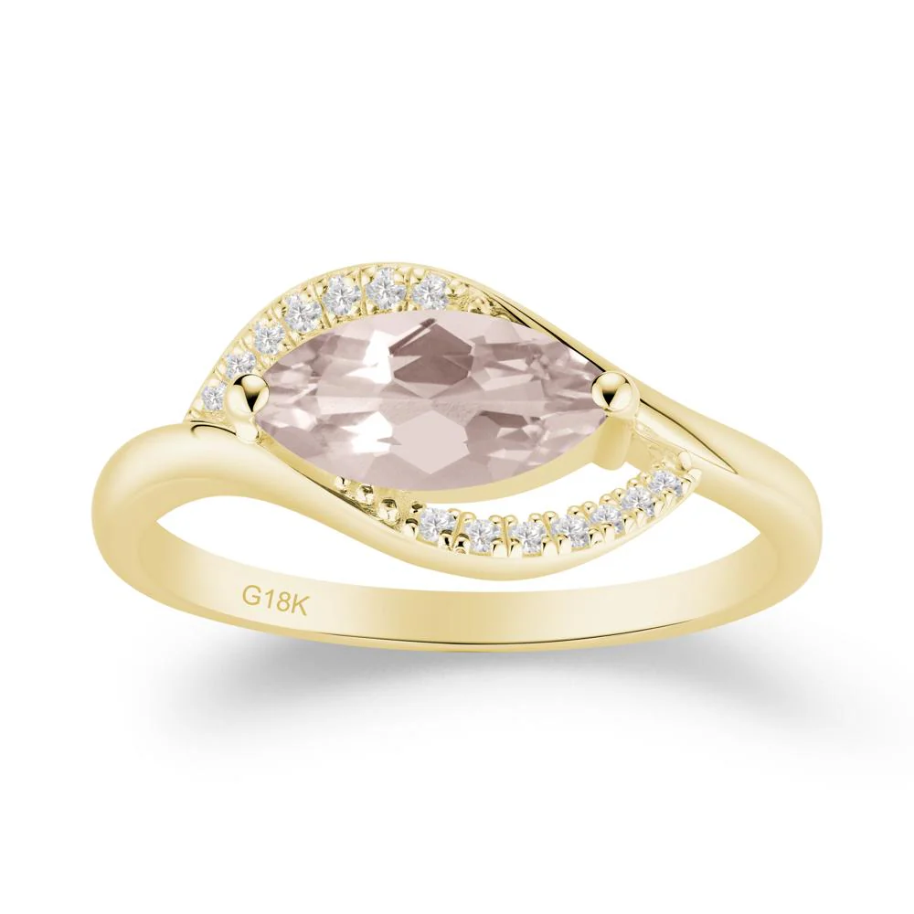 Unique Bypass Morganite Engagement Ring - Image 7