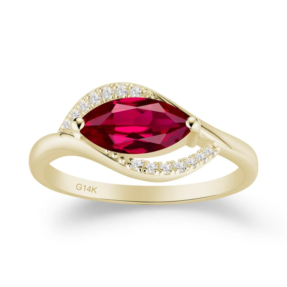 Unique Bypass Ruby Engagement Ring - Image 2