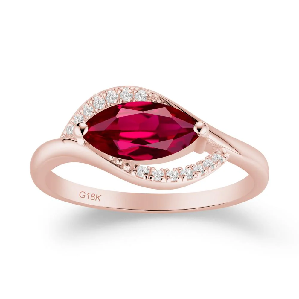Unique Bypass Ruby Engagement Ring - Image 3