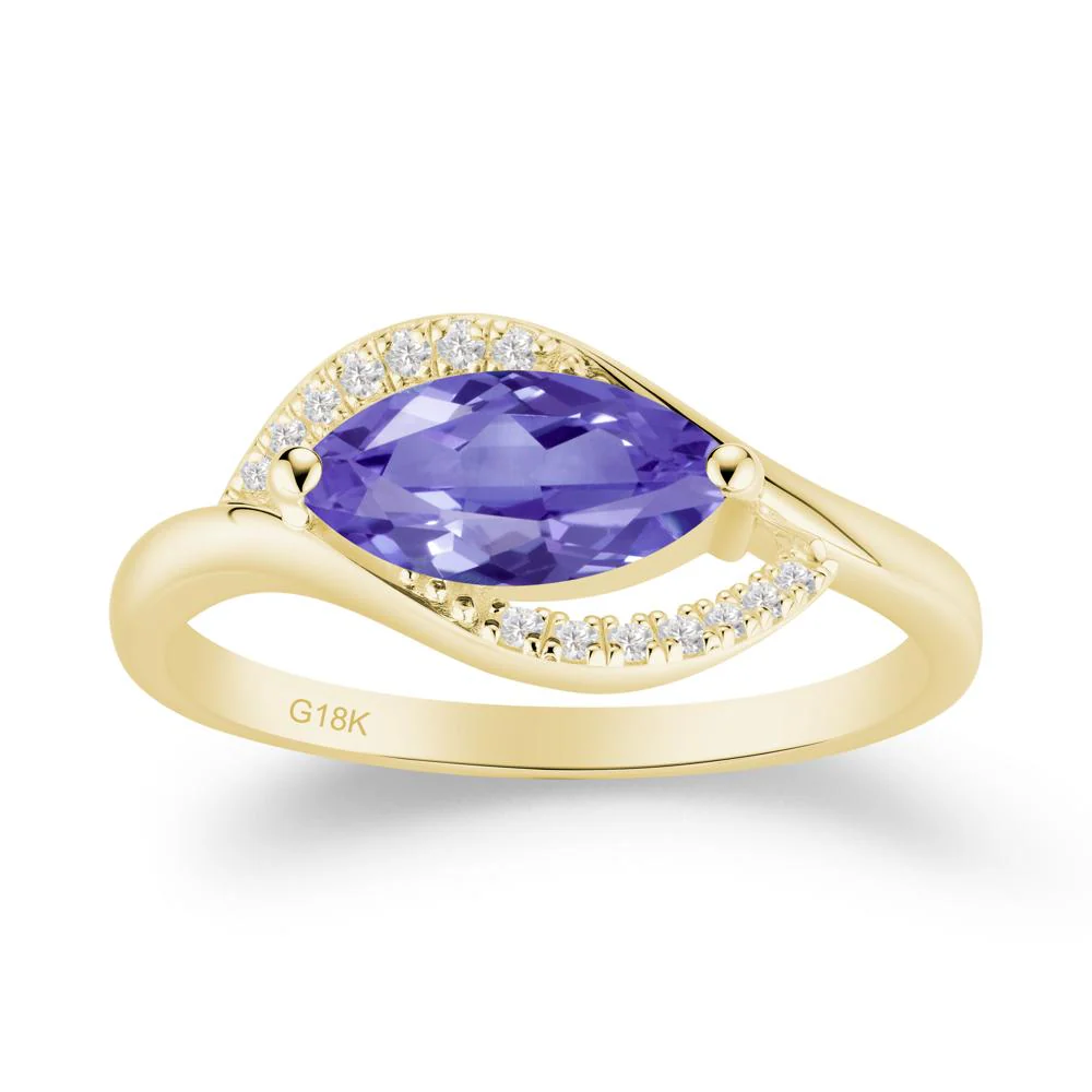 Unique Bypass Tanzanite Engagement Ring - Image 2
