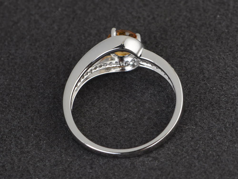 Unique Citrine Engagement Ring - Image 3