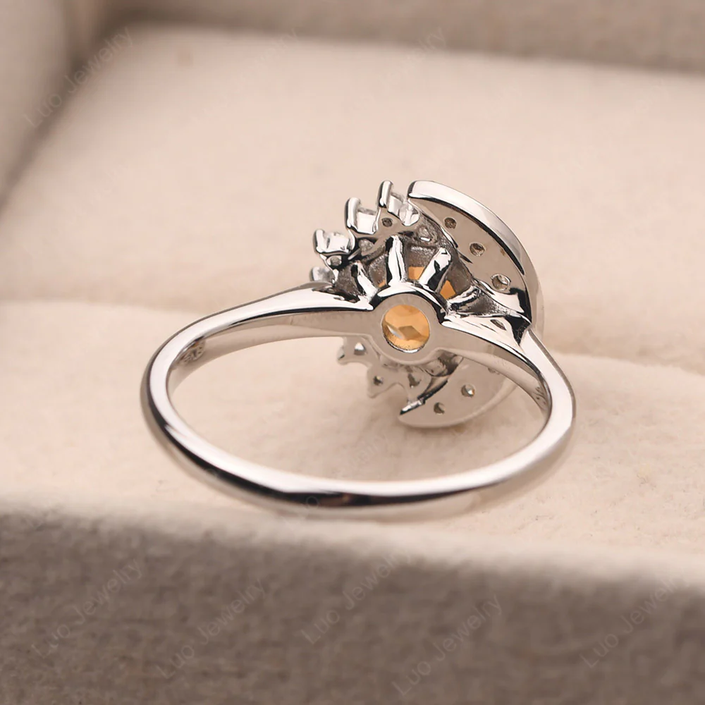 Citrine Moon and Sun Ring - Image 4