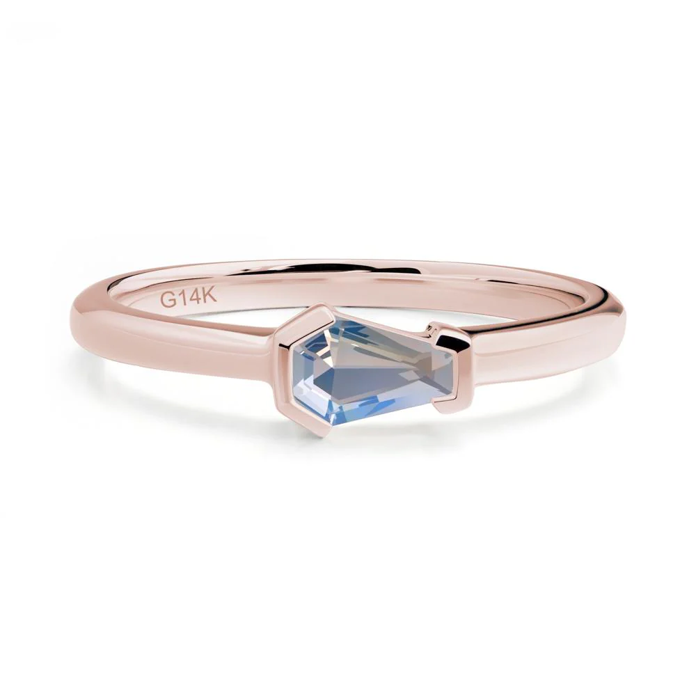 Unique Coffin Cut Moonstone Ring - Image 2