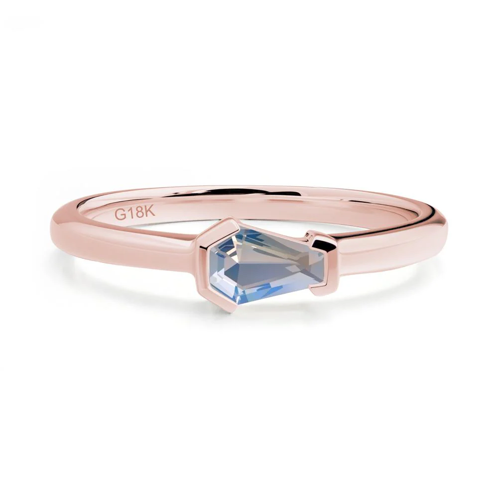 Unique Coffin Cut Moonstone Ring - Image 5