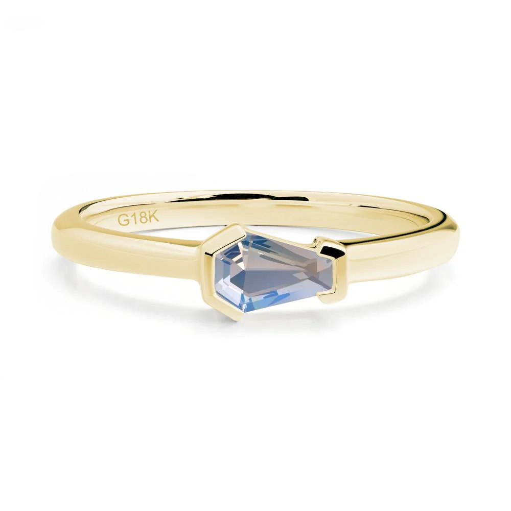 Unique Coffin Cut Moonstone Ring - Image 7