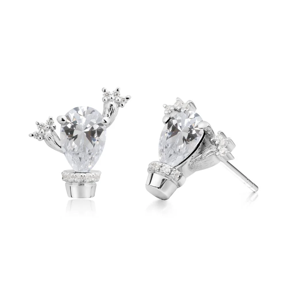 Unique Cubic Zirconia Stud Earrings - Image 5