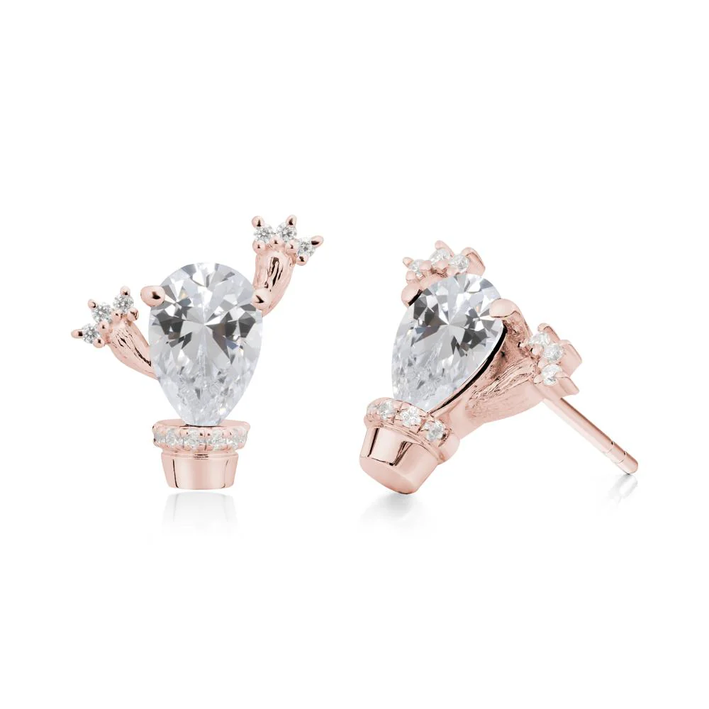 Unique Cubic Zirconia Stud Earrings - Image 6