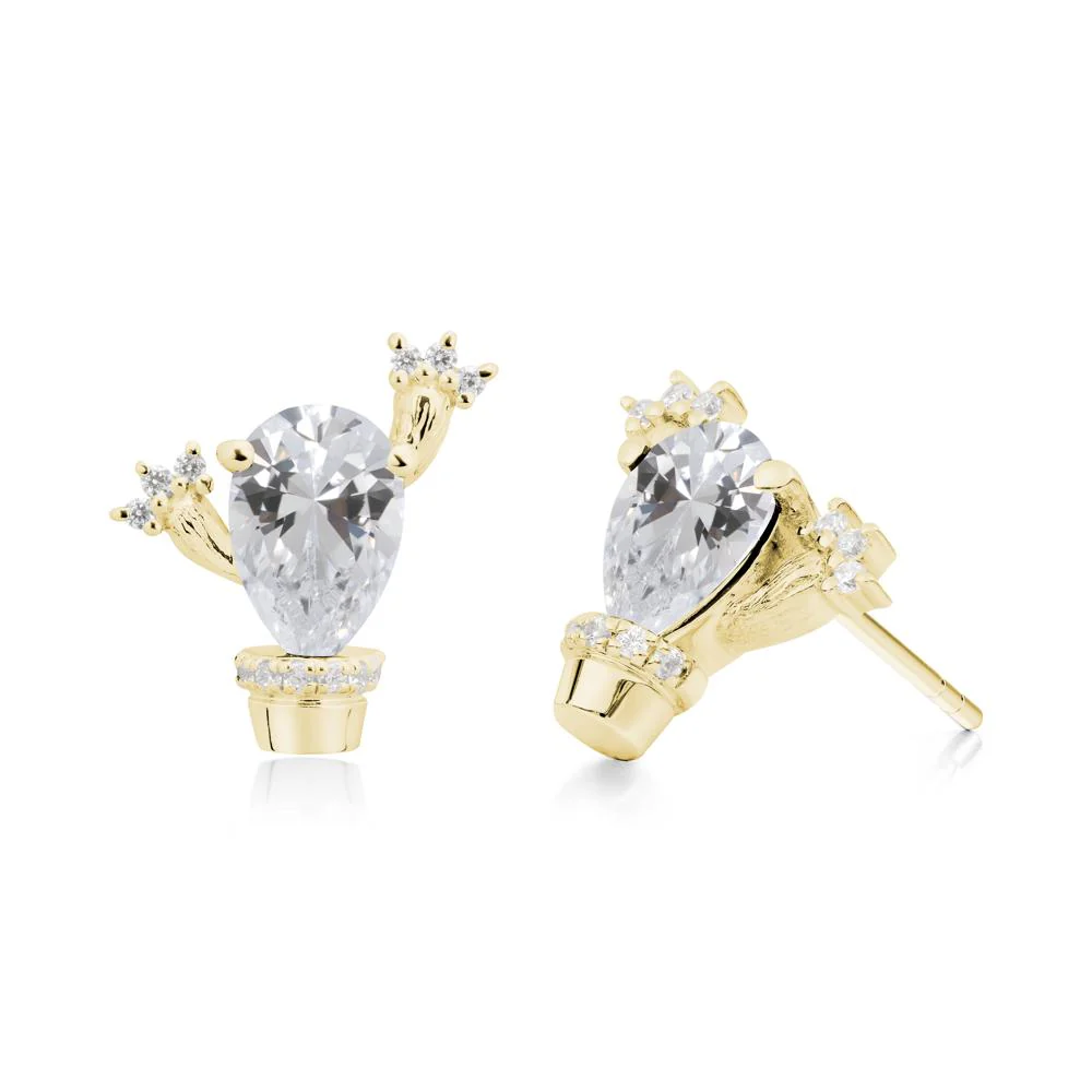 Unique Cubic Zirconia Stud Earrings - Image 7