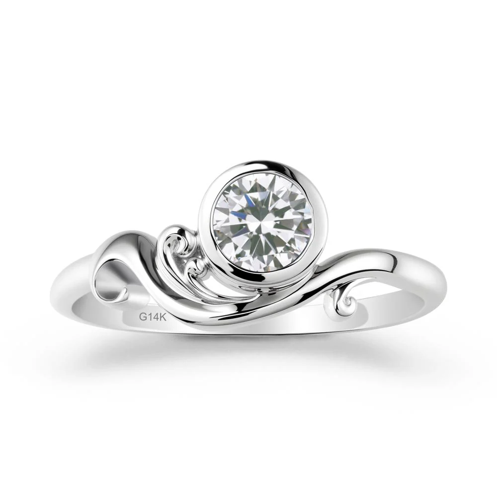Unique Cubic Zirconia Wave Ring - Image 2
