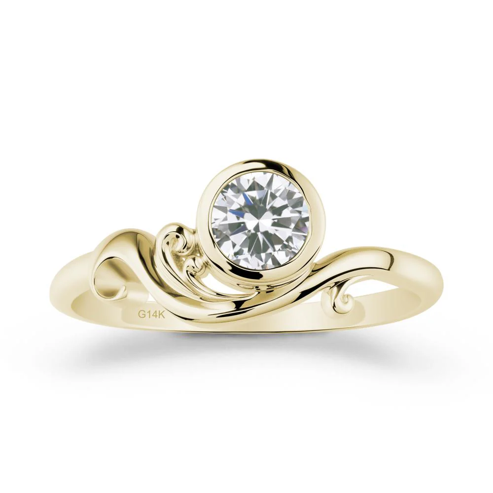 Unique Cubic Zirconia Wave Ring - Image 3