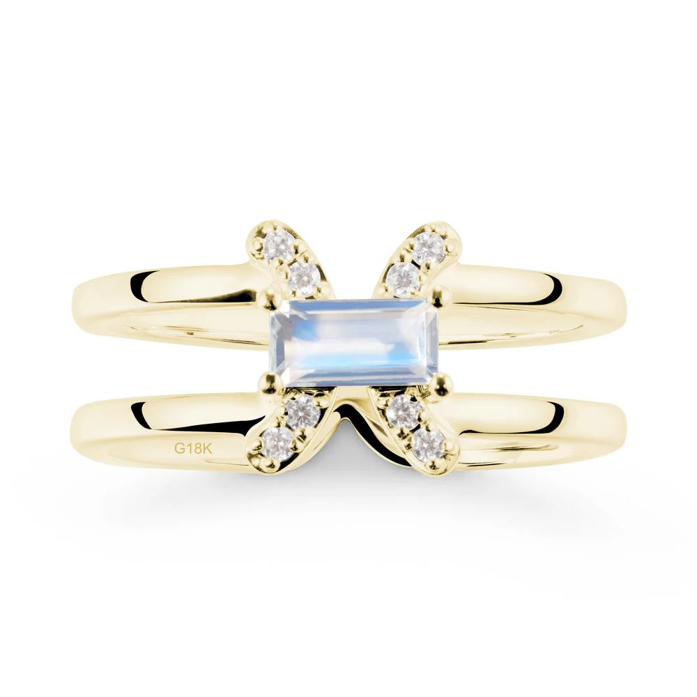 Unique Double Band Moonstone Ring - Image 7