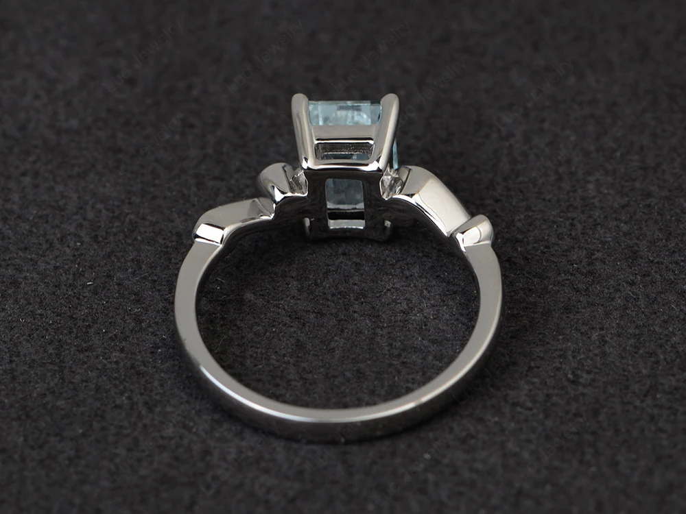 Aquamarine Tilde Band Ring - Image 3