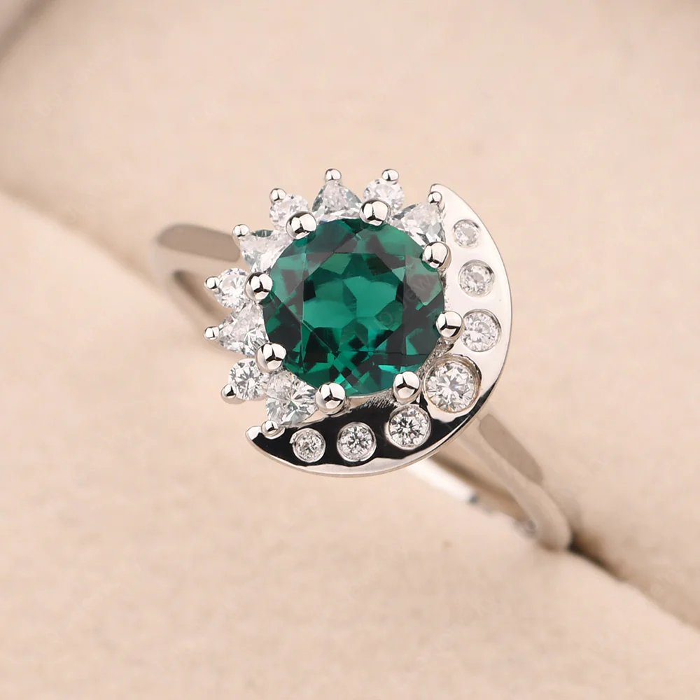 Emerald Sun and Moon Ring - Image 6