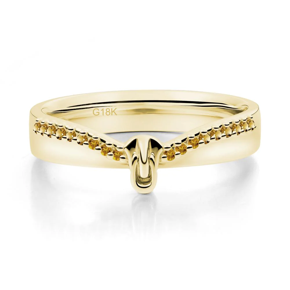 Unique Half Eternity Citrine Wedding Band Ring - Image 7